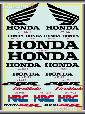 Kit adesivi moto Honda 1000 RR-CBR fireblade HRC