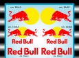 Kit 12 adesivi prespaziati red bull per moto auto