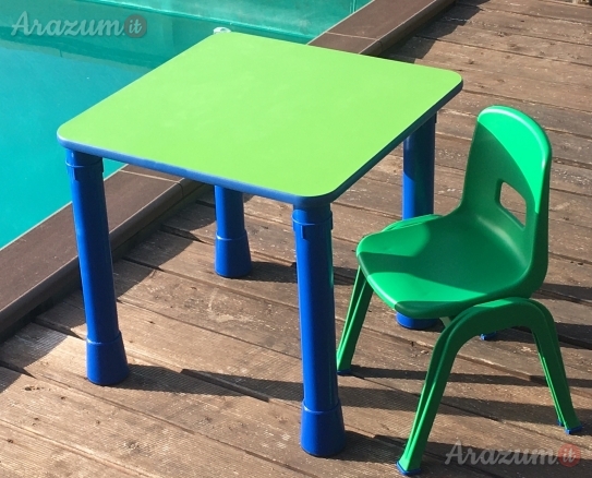 tavolo verde lime + 1 sedia - tuttocolori