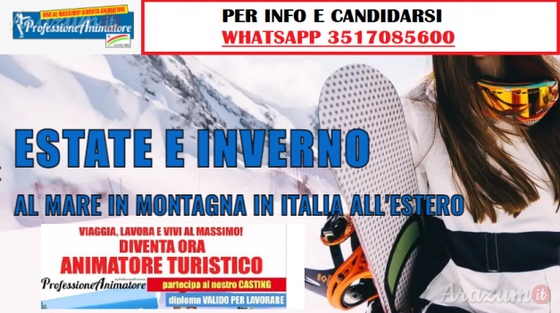ANIMORI SETTORE TURISMO ANCHE SENZA ESPERIENZA