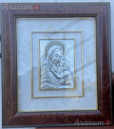 Quadro con bassorilievo in argento 925