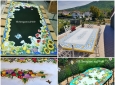 Bellissimi tavoli in pietra lavica dell'Etna decorati interamente a mano da maestri artigiani. Resistenti, non si macchiano, non si graffiano né si scoloriscono col tempo. Un tavolo del genere vi durerà per tutta la vita senza mai perdere la bellezza del 