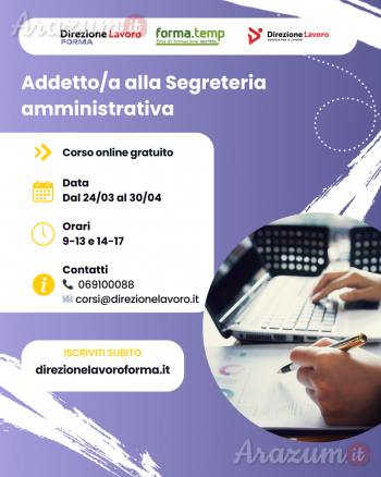 Corso gratuito online segreteria amministrativa
