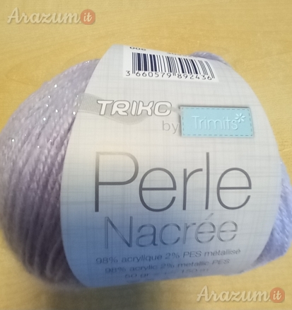 7 Gomitoli Filo Trico Trimits Perle Nacree 006Violet