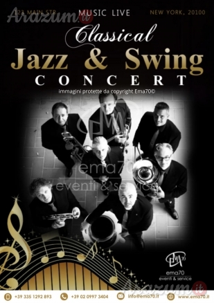 CONCERTO JAZZ ITINERANTE – MUSICA LIVE- PER EVENTI AZIENDALI - EVENTI PRIVATI - EVENTI PUBBLICI