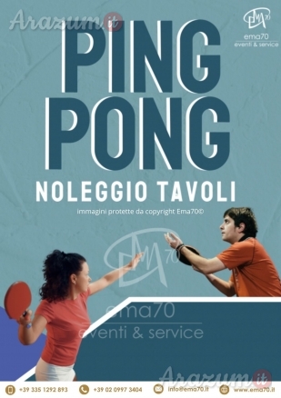 NOLEGGIO TAVOLI DA PING PONG - NOLEGGIO STRUTTURE - PER EVENTI SPORTIVI – ASSOCIAZIONI – PER EVENTI AZIENDALI - EVENTI PRIVATI - EVENTI PUBBLICI - FAMILY DAY