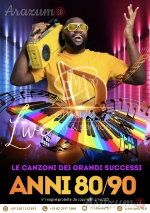 ANNI ’80 IL TRIBUTO MUSICA LIVE CONCERTI  - PER EVENTI AZIENDALI - EVENTI PRIVATI - EVENTI PUBBLICI