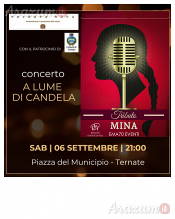 TRIBUTO MINA – 6 SETTEMBRE 2025 ore 21:00  – c/o P.zza Municipio – Ternate – VA