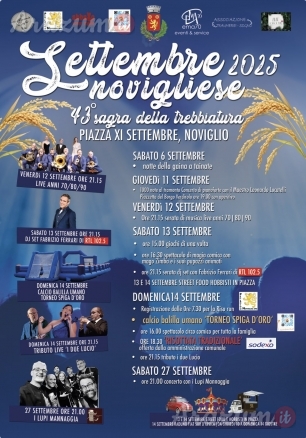 SAGRA DELLA TREBBIATURA - DAL 6 AL 27 SETTEMBRE - NOVIGLIO