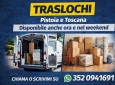 TRASLOCHI E SGOMBERI VELOCI  Eseguo traslochi e sgomberi con serietà e velocità.