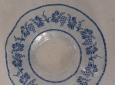 Piatto Vetro Murano a uva e foglie blu