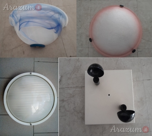 Applique plafoniere varie in vetro metallo o plastica per interni ed esterni