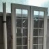 Porta con vetri doppia in legno laccata bianco opaco