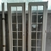 Porta con vetri doppia in legno laccata bianco opaco 3