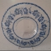 Piatto Vetro Murano a uva e foglie blu 5