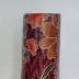 Vaso in legno decorato per fiori da tavolo forma piatta ovale liscia 5
