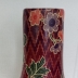 Vaso in legno decorato per fiori da tavolo forma piatta ovale liscia 3