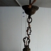 Lampadario in ottone e Vetro inciso 8 bracci 4