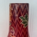 Vaso in legno decorato per fiori da tavolo forma piatta ovale liscia 2