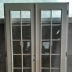 Porta con vetri doppia in legno laccata bianco opaco 2