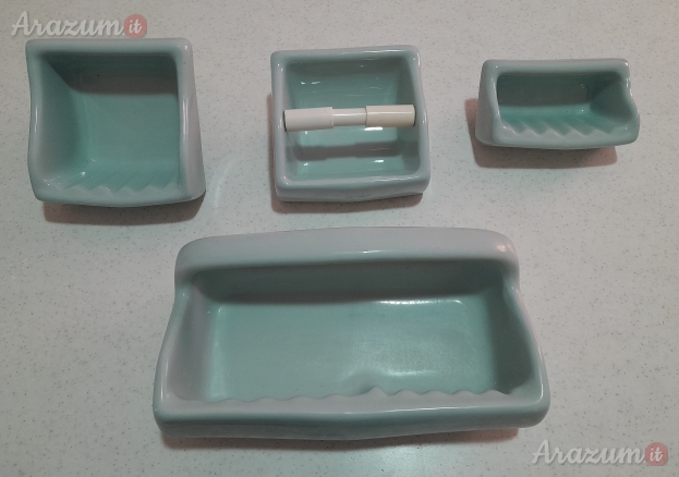 Portasapone e accessori bagno in ceramica da incasso muro