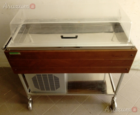 Carrello Portavivande Espositore caldo freddo con motore 220 Volt
