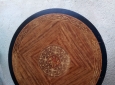 Piano Tavolo legno Intarsiato diametro 110 x 2 cm.