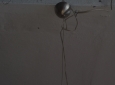 Lampadario a Globo Ovale in Vetro Bianco Opaline