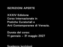 Corso in pratiche curatoriali e arti contemporanee