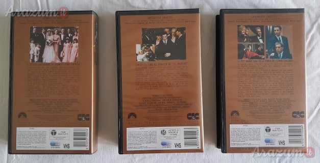 Il Padrino Raro cofanetto del 25°anniversario della trilogia in VHS