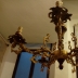 Lampadario 5 Luci bracci in Ottone e legno in perfetto stato 5