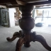 Tavolo Rotondo Allungabile in Legno di Noce 5