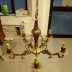 Lampadario 5 Luci bracci in Ottone e legno in perfetto stato 2