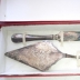 Paletta e coltello da torta antichi in Silver Plated, 5
