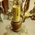 Lampadario 5 Luci bracci in Ottone e legno in perfetto stato 3
