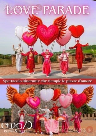 LOVE PARADE – EVENTO UNICO IN ITALIA – COSTUMI SCENOGRAFICI – SFILATA ITINERANTE PER LE VIE DELLA TUA CITTA’ - EVENTI DI PIAZZA – EVENTI AZIENDALI – EVENTI PRIVATI – EVENTI PUBBLICI