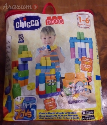 Costruzioni Chicco Sacchetto da 82 pezzi in ottimo stato