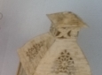 Lanterna in Metallo e Vetro Stile Shabby Sbiancata sportello laterale