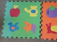 Tappetini gomma bambini a puzzle con forme staccabili e ricomponibili per sviluppare senso delle dimensioni e sagome