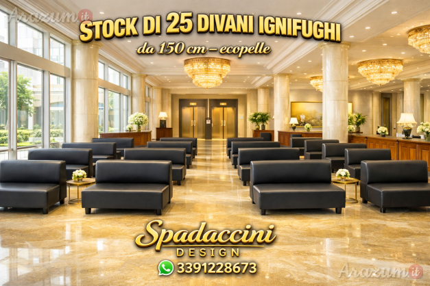 Vendita di 25 Divani Ignifughi da 3 posti