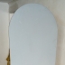 Specchio Forma ovale girevole con ruote struttura in tubolare Nero in metallo 2