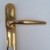 Maniglia Mandelli piastra lunga in Ottone lucido serie S 6