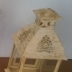 Lanterna in Metallo e Vetro Stile Shabby Sbiancata sportello laterale