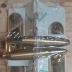 Maniglia per porta interna a piastra lunga mod.Totem oro satinato 460 marca Mandelli 2