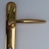Maniglia Mandelli piastra lunga in Ottone lucido serie S
