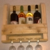 Porta bottiglie e calici in legno da parete.NUOVI 4