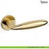 Maniglia per porta interna a piastra lunga mod.Totem oro satinato 460 marca Mandelli 6