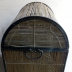 Baule Cesta stile Coloniale in metallo nero e canna di Bambù Vintage, 3