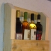 Porta bottiglie e calici in legno da parete.NUOVI 3