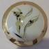 Applique da muro o soffitto tonda bordi oro vetro bombato